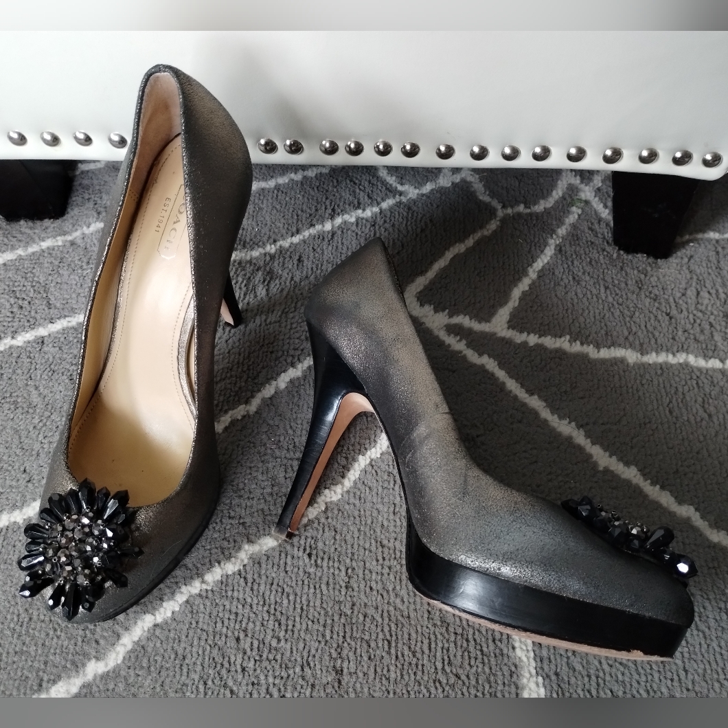 Coach Metallic Bergen Heels